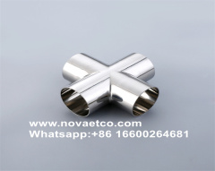304 stainless steel welded equal diameter four-way