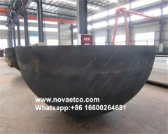 Large diameter spherical thick wall head