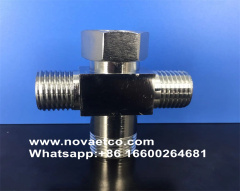 Thickened external thread four-way