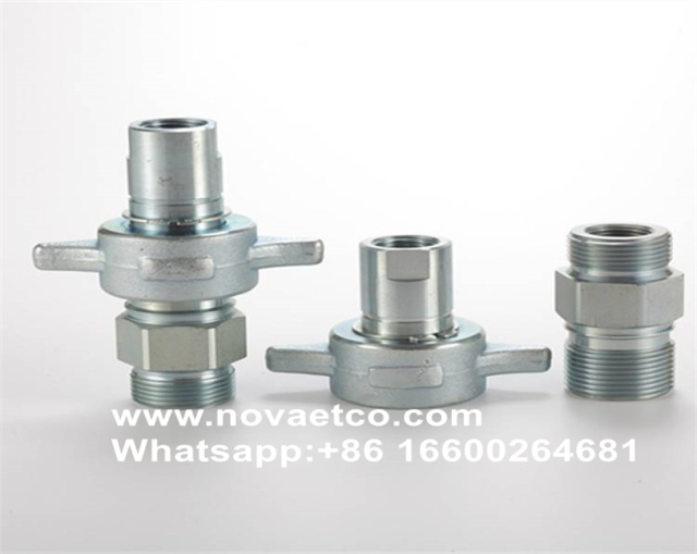 Push pull/thread locking hydraulic quick connector KZE-BC