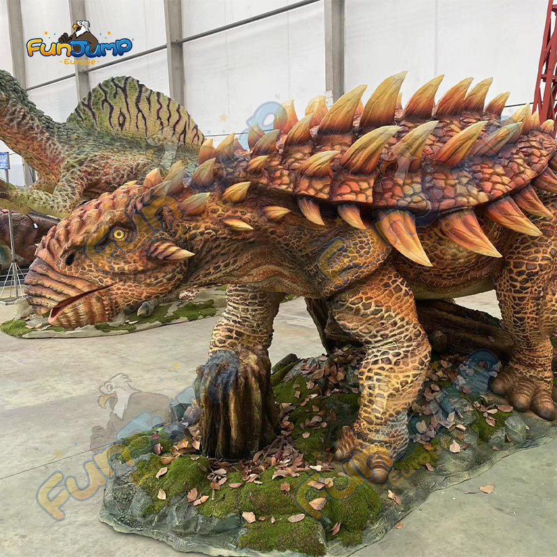 Animatronic Ankylosaur Spray & Customizable for Shopping Mall