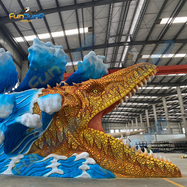 Electronic Dinosaur Door Head Water spray & Customizable for Shopping Mall