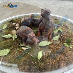 Animatronic Triceratops Incubator with Screen Customizable & Hyper-realistic for Shopping Mall