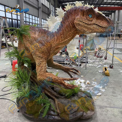 Simulation Velociraptor Hea Customizable & Hyper-realistic for Dinosaur Park
