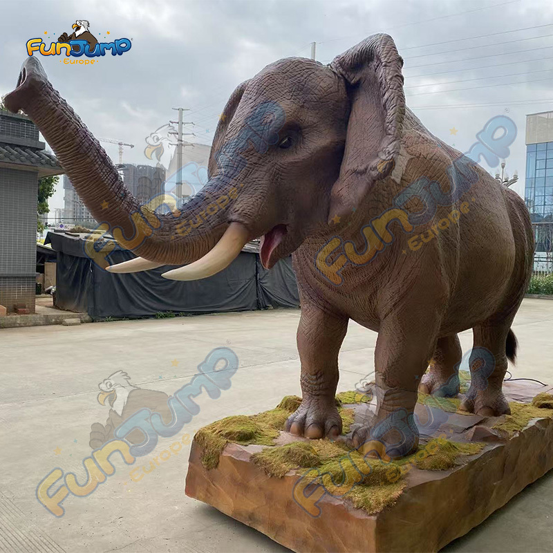 Electronic Elephant Spray & Hyper-realistic for Dinosaur Park