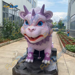 Animatronic White Tiger Car Water spray & Customizable for Amusement Park