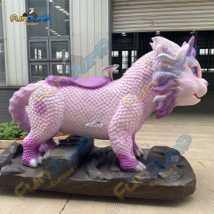 Animatronic White Tiger Car Water spray & Customizable for Amusement Park