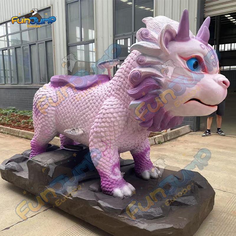 Animatronic White Tiger Car Water spray & Customizable for Amusement Park