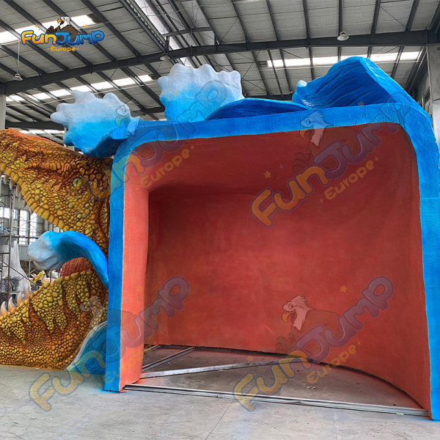 Electronic Dinosaur Door Head Water spray & Customizable for Shopping Mall