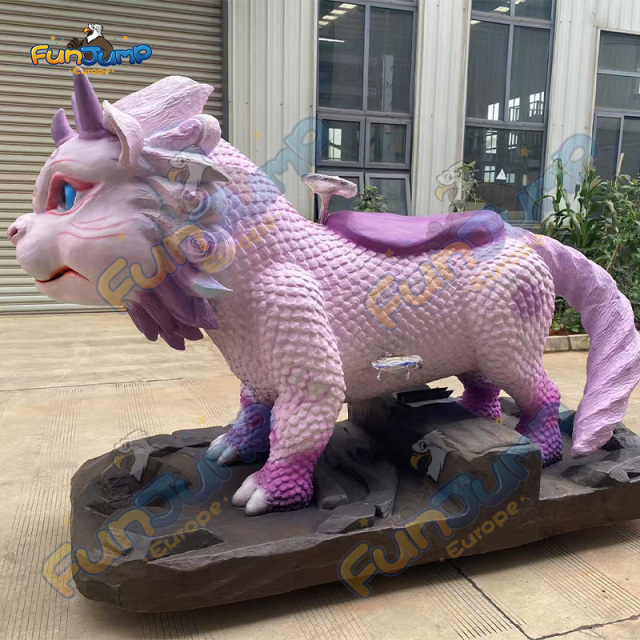 Animatronic White Tiger Car Water spray & Customizable for Amusement Park