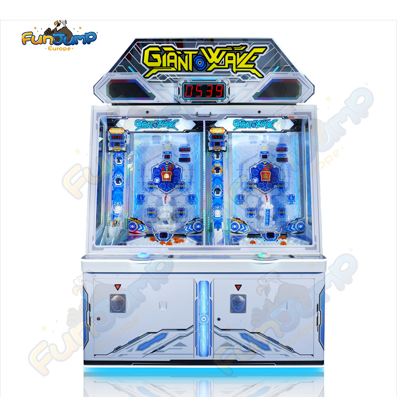 Giant Wave-2P Coin Pusher & Ball Launcher – Multi-Stage “Party Time” Redemption Fun