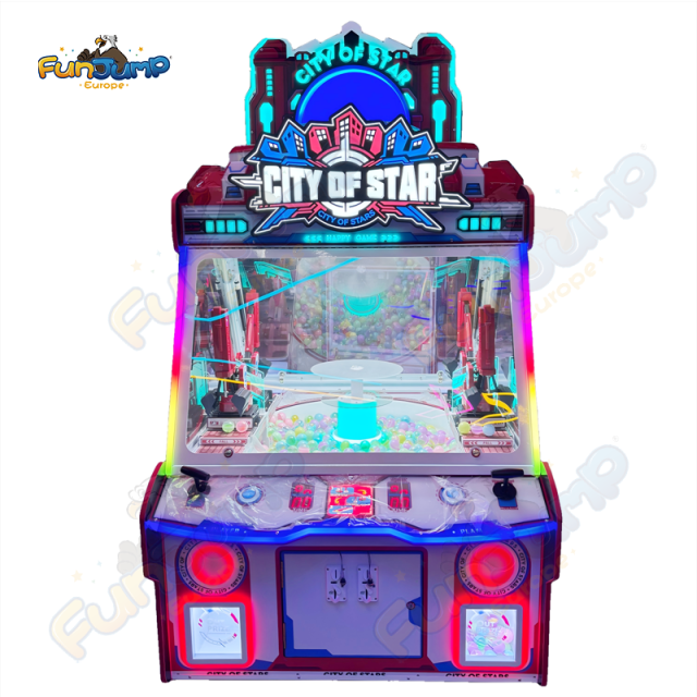 City Of Star Dual-Action Arcade Game | Crane & Pusher Combo for Maximum Fun