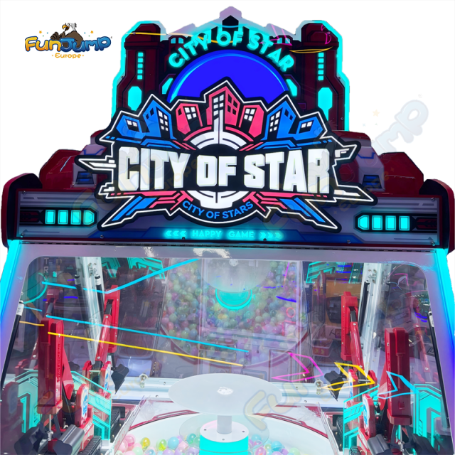 City Of Star Dual-Action Arcade Game | Crane & Pusher Combo for Maximum Fun