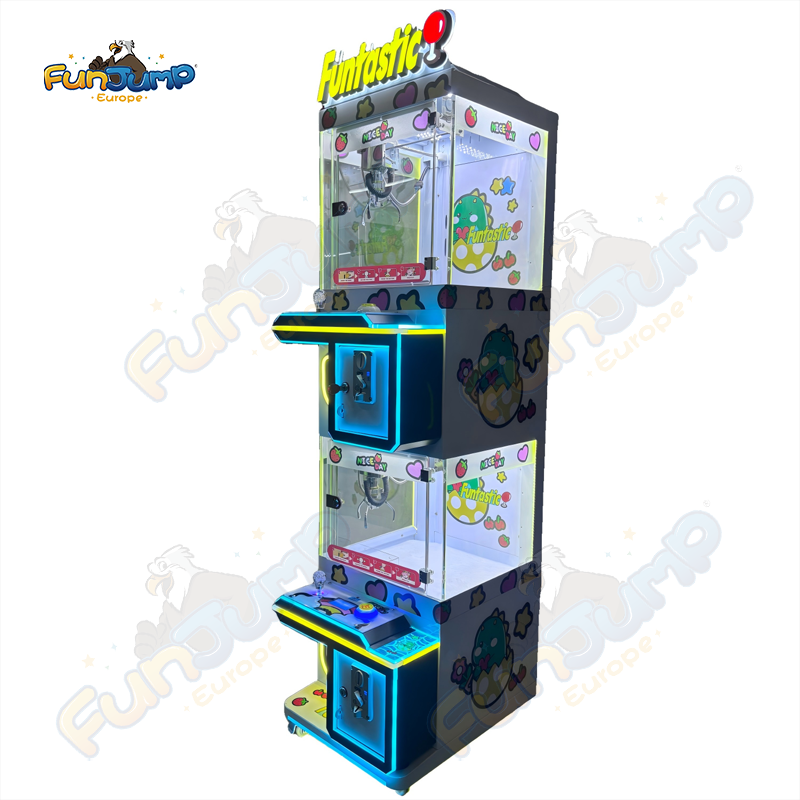 Optimized Version: Funtastic 2-Claw Arcade Crane Machine – High-Visibility Two-Player Prize Redemption Game