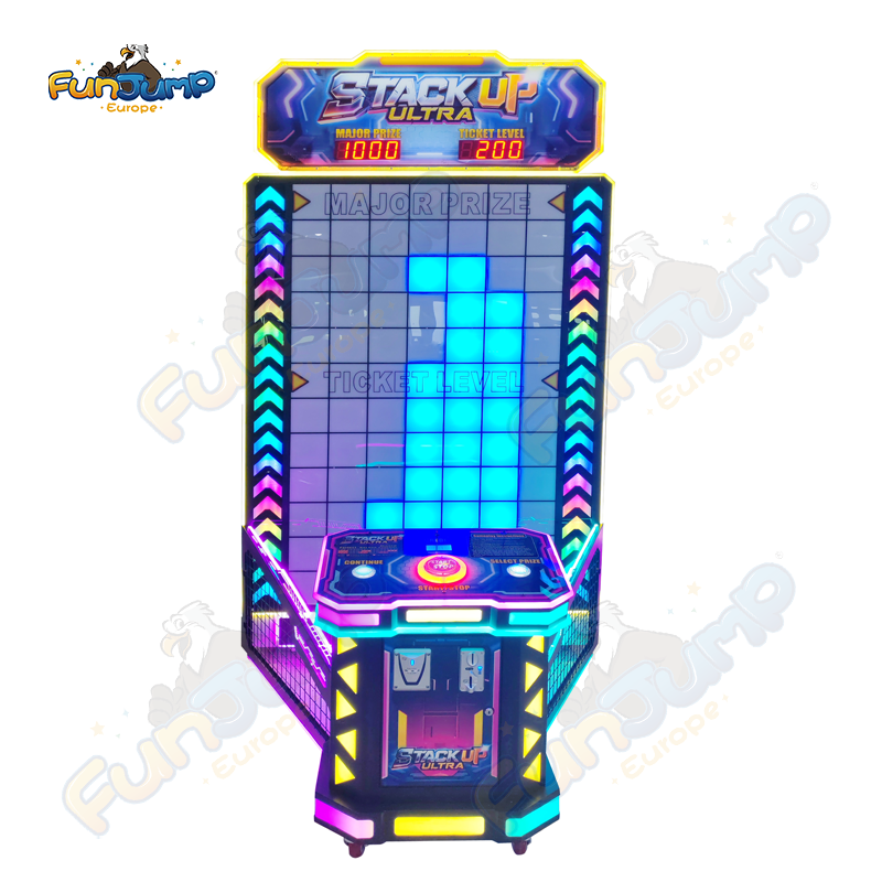 Stack Up-Ultra-Ticket: Skill-Based Block Stacking | High-Stakes Risk/Reward Redemption Game