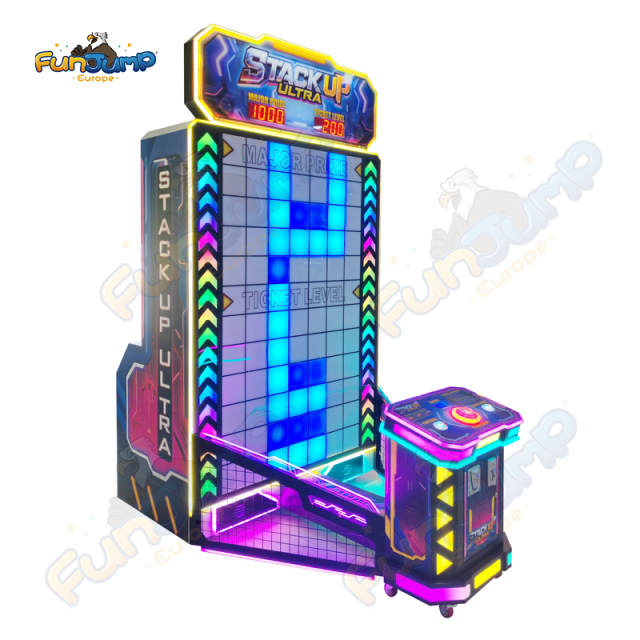 Stack Up-Ultra-Ticket: Skill-Based Block Stacking | High-Stakes Risk/Reward Redemption Game