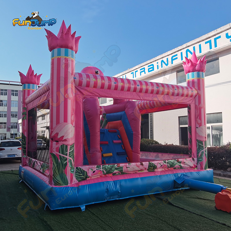 Inflatable Flamingo Bouncer FUNJUMP | Large Land Theme Equipment | Commercial Operation B2B | IN1-005
