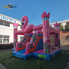 Inflatable Flamingo Bouncer FUNJUMP | Large Land Theme Equipment | Commercial Operation B2B | IN1-005