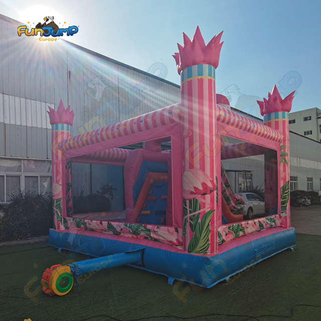 Inflatable Flamingo Bouncer FUNJUMP | Large Land Theme Equipment | Commercial Operation B2B | IN1-005