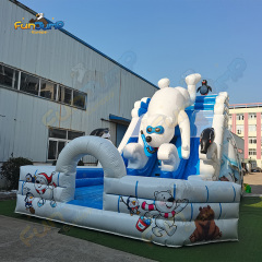 Inflatable Polar Bear Slide FUNJUMP | Large Land Theme Equipment | Commercial Operation B2B | IN3-071