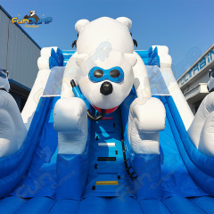 Inflatable Polar Bear Slide FUNJUMP | Large Land Theme Equipment | Commercial Operation B2B | IN3-071