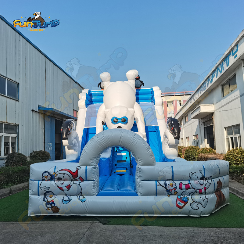 Inflatable Polar Bear Slide FUNJUMP | Large Land Theme Equipment | Commercial Operation B2B | IN3-071