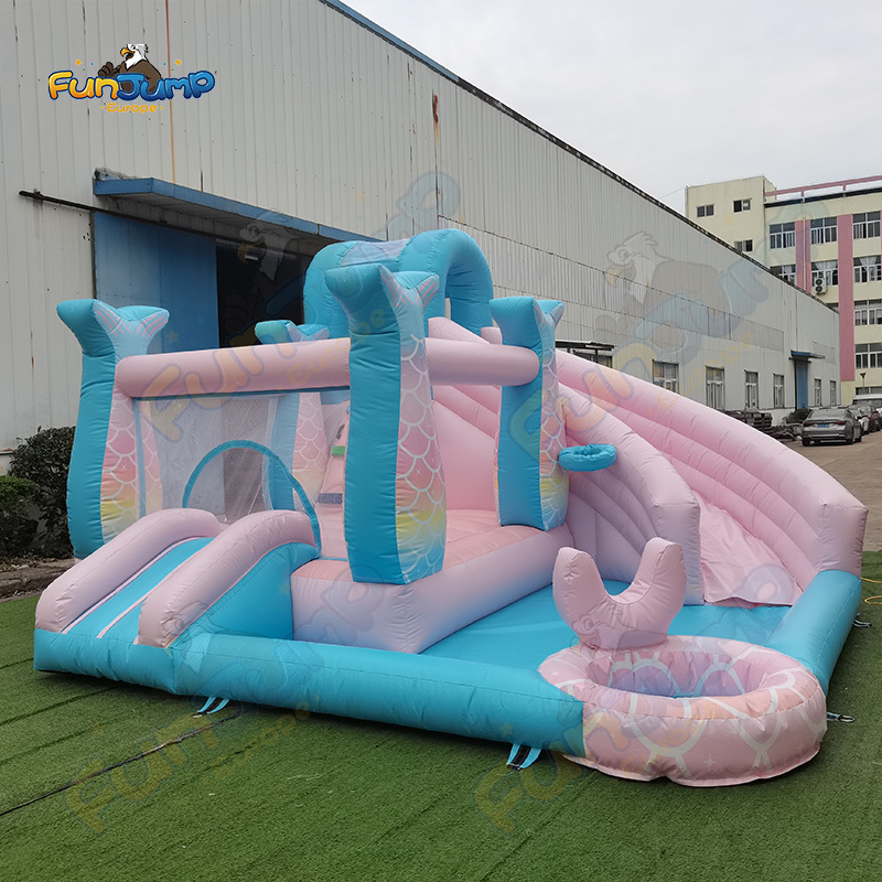 Inflatable Mermaid Tail Slide FUNJUMP | Large Land Theme Equipment | Commercial Operation B2B | IN3-081