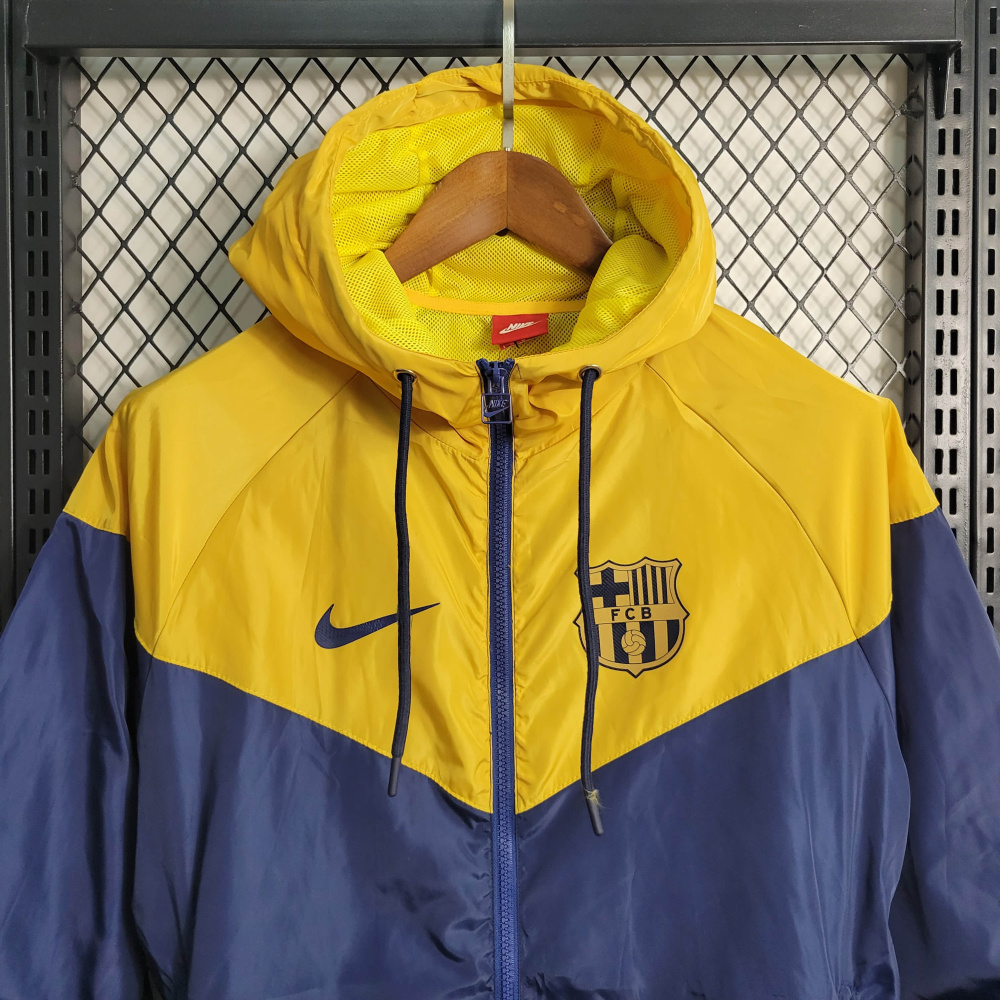 23/24 player windbreaker Barcelona Royal Blue Yellow Size S-XXL