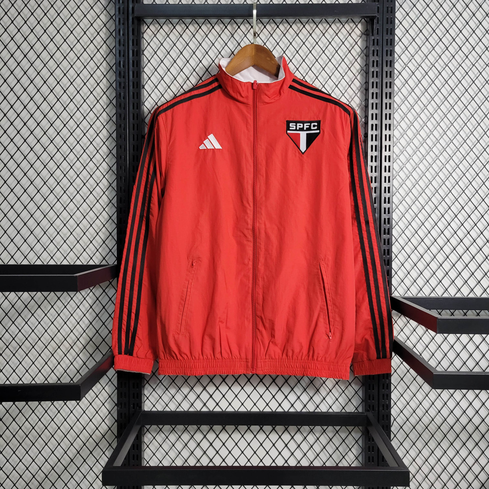 23/24 Windbreaker Double sided Sao Paulo Black Red Size S-XXL
