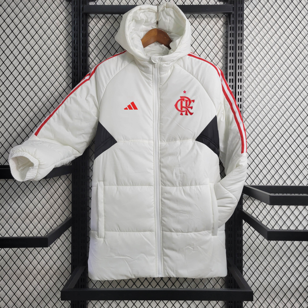23/24 Warm jacket Flamengo white size S-XXL