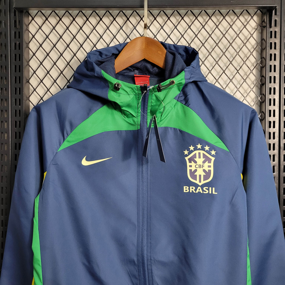 22/23 Windbreaker Brazil Royal Blue Size S-XXL