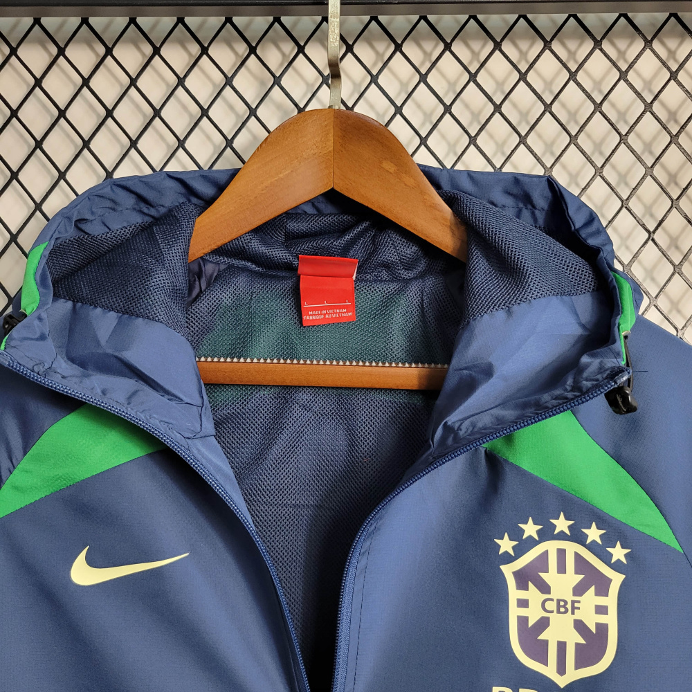 22/23 Windbreaker Brazil Royal Blue Size S-XXL