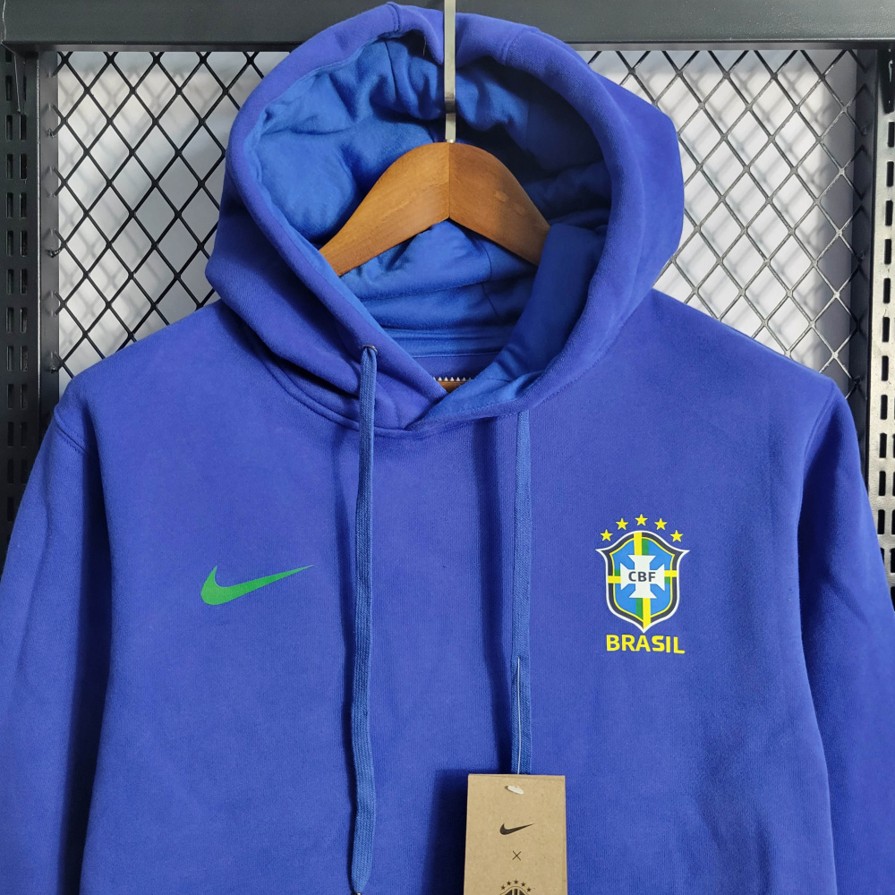 brazil  Blue Hoodie Size S-XXL