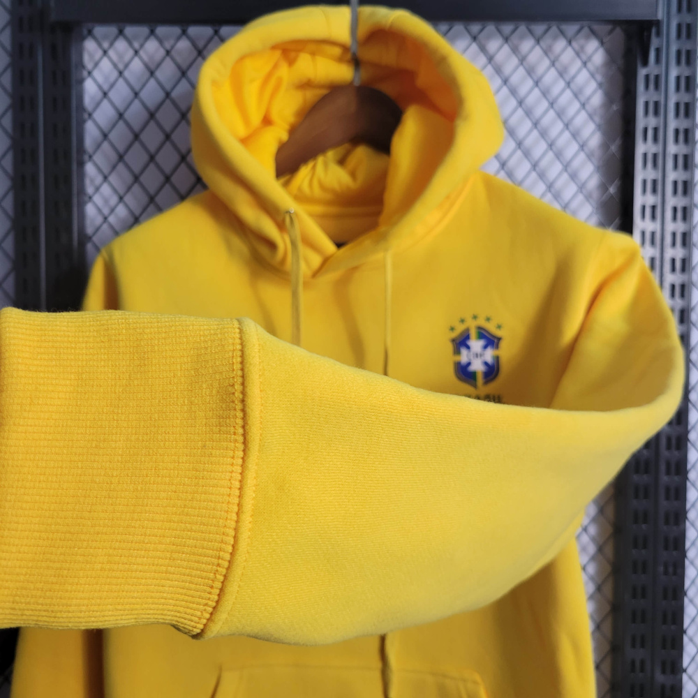 brazil  Yellow Hoodie Size S-XXL