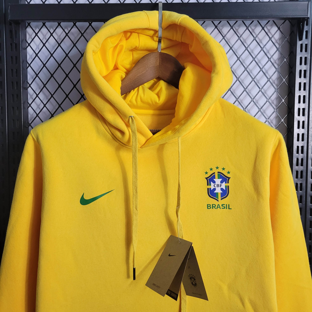 brazil  Yellow Hoodie Size S-XXL