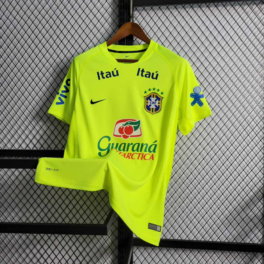 Brazil Training Suit Fluorescent Green All Sponsor Sizes S-XXL