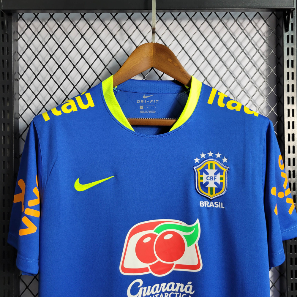 Brazil Training Wear Blue All Sponsor Size S-XXL