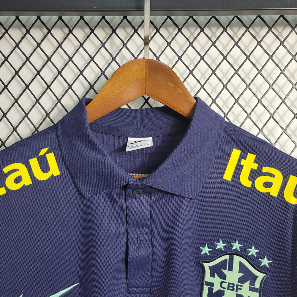22/23 Brazil POLO Royal Blue Size S-XXL