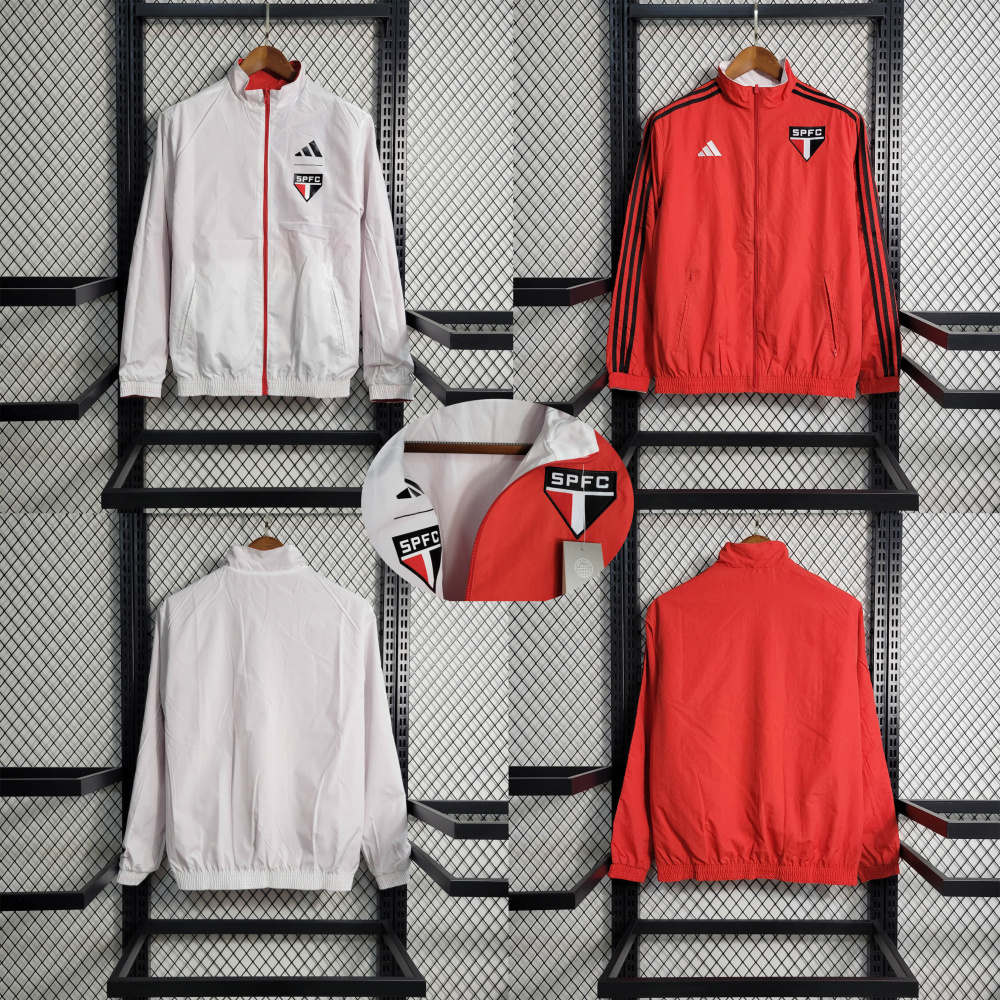 23/24 Windbreaker Double sided Sao Paulo Black Red Size S-XXL