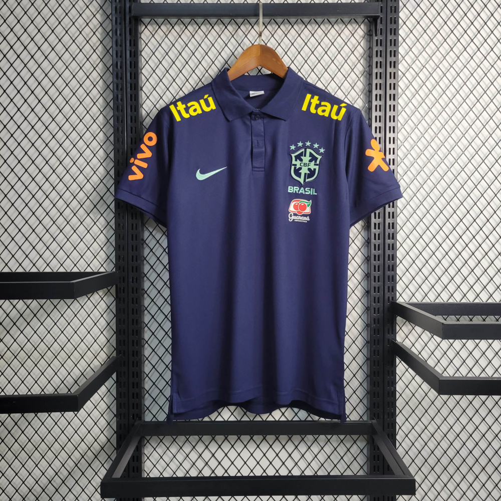 22/23 Brazil POLO Royal Blue Size S-XXL