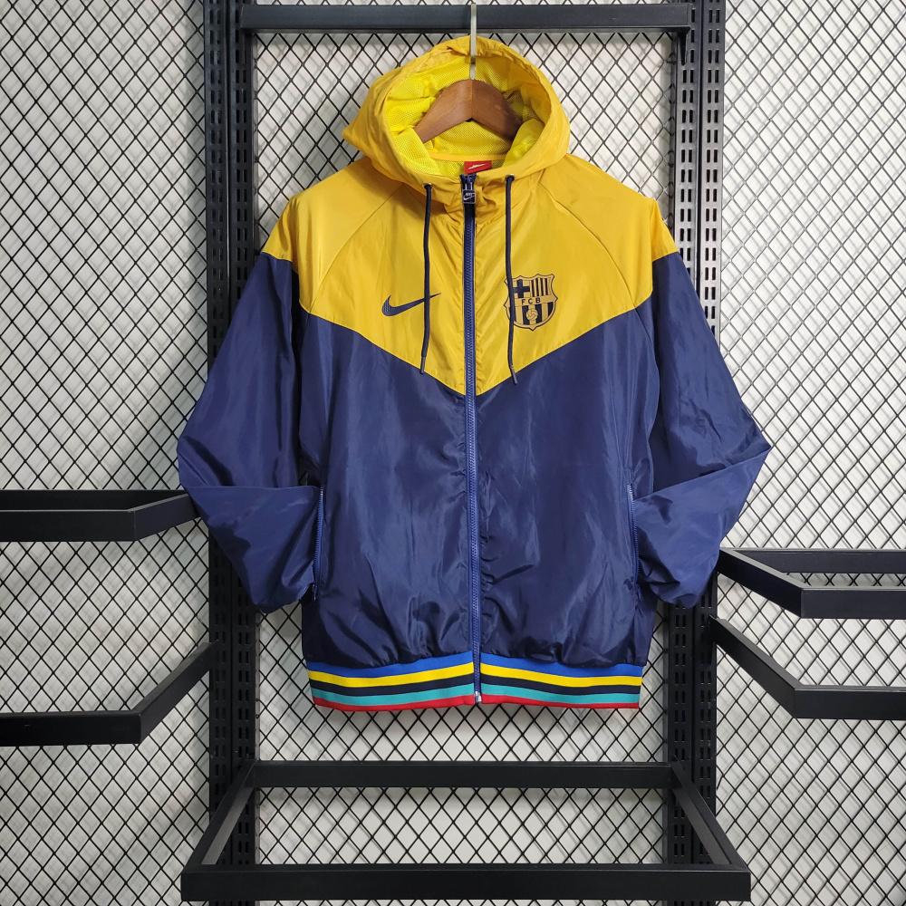 23/24 player windbreaker Barcelona Royal Blue Yellow Size S-XXL