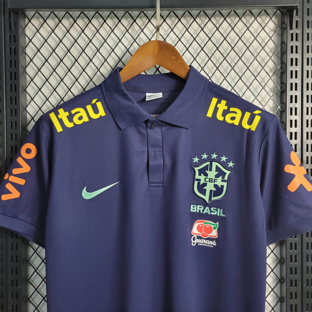 22/23 Brazil POLO Royal Blue Size S-XXL