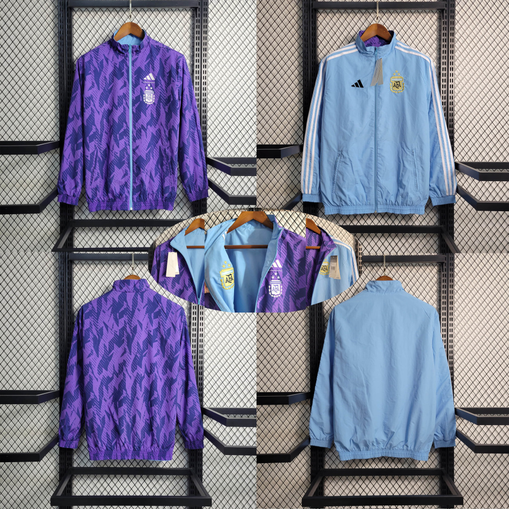 2023  Double-sided Windbreaker Argentina 3-star size S-XXL