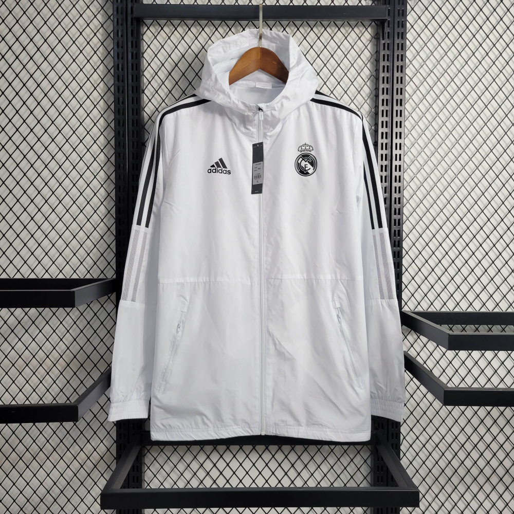 Windbreaker Real Madrid White Size S-XXL