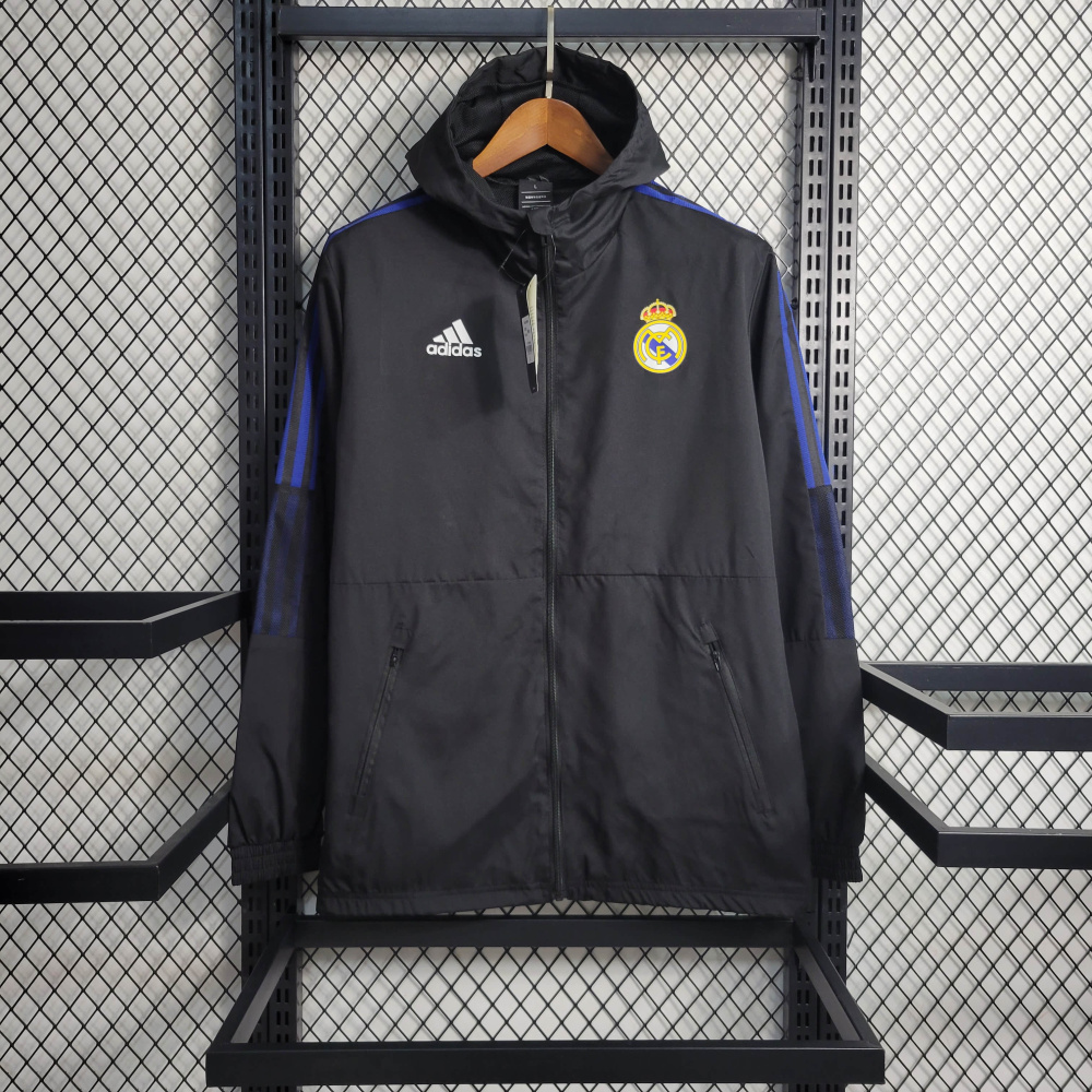 Windbreaker Real Madrid Black Size S-XXL