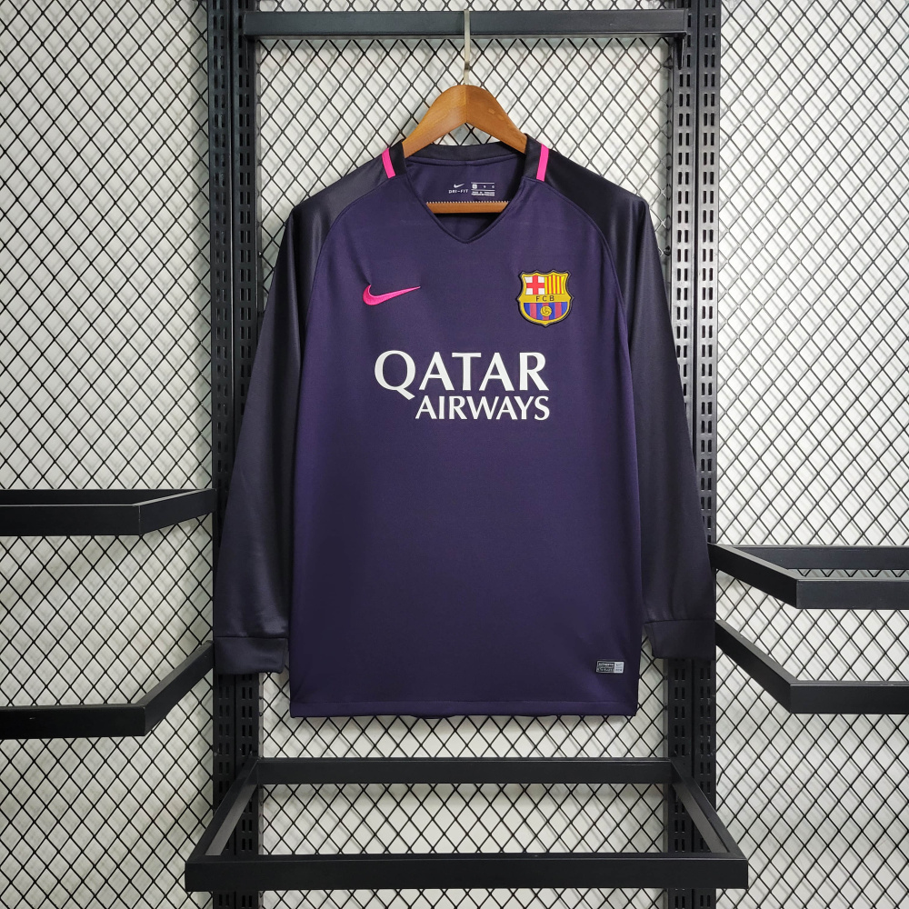 Retro 16/17 Barcelona Guest Long Sleeve Size S-XXL