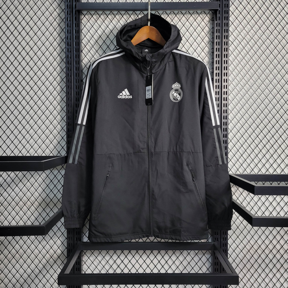 Windbreaker Real Madrid Black Size S-XXL