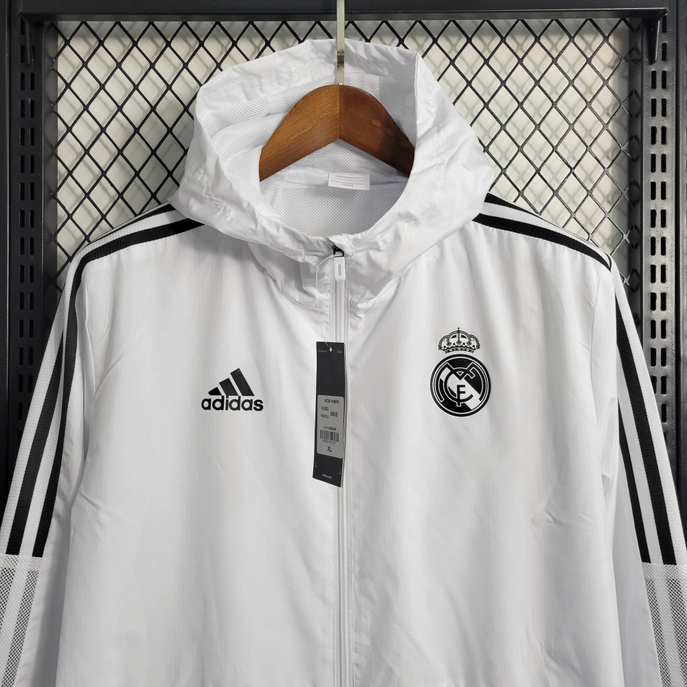 Windbreaker Real Madrid White Size S-XXL
