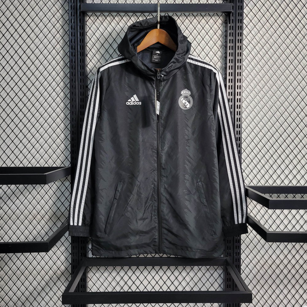 Windbreaker Real Madrid Black Size S-XXL