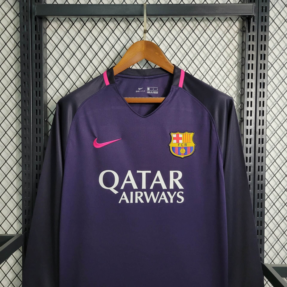 Retro 16/17 Barcelona Guest Long Sleeve Size S-XXL